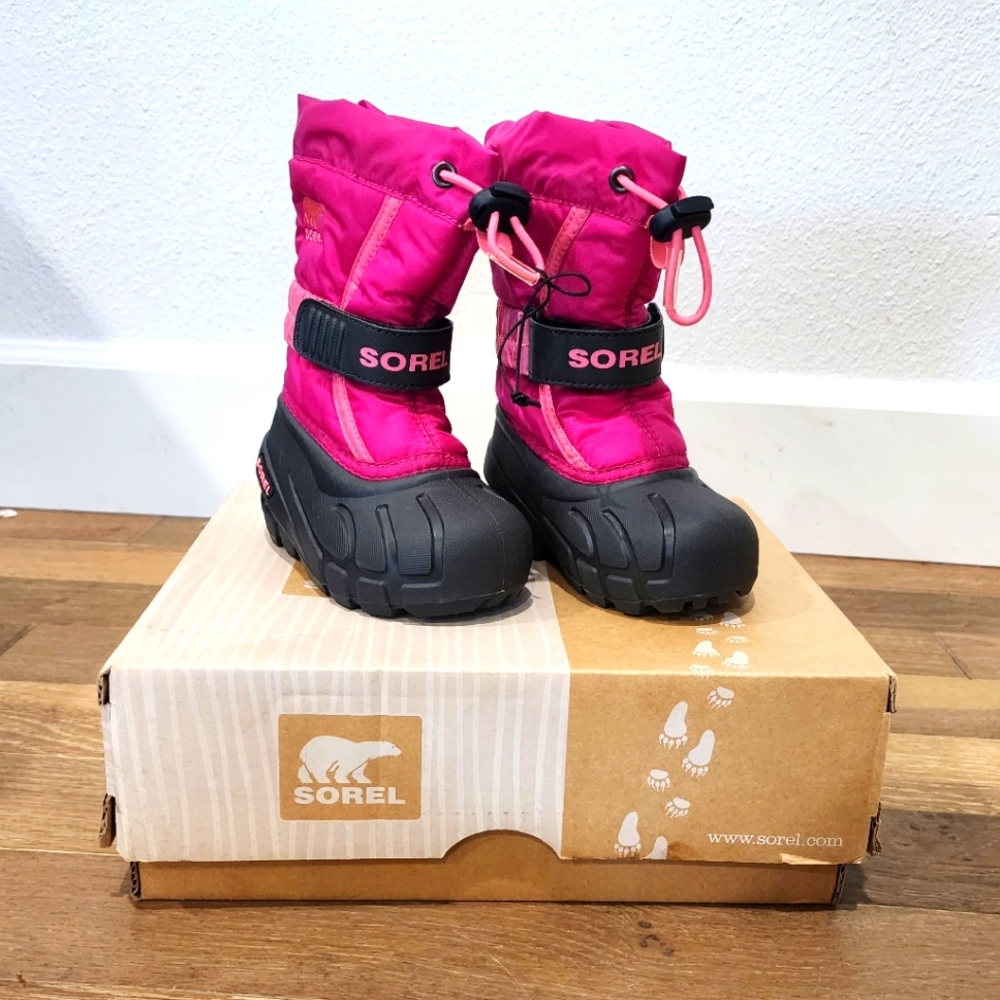 Sorel boots KIDS FLURRY, Deep Blush - Tropic Pink
